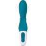 Нереалистичный вибратор SATISFYER Hug me, силикон, синий J2018-215-1